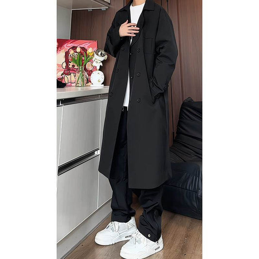 Korean Style Over-the-Knee Men's Loose Top - Trendy Cotton Blend Fashion - Buy Center