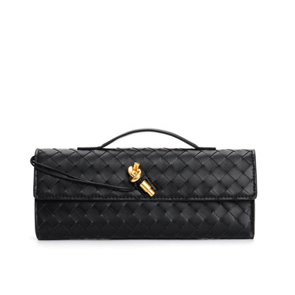 Buycenter Woven Shoulder Bag - Genuine Leather Crossbody Clutch - Buy Center