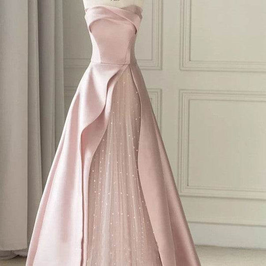 Buycenter Light Luxury Engagement Dress - Tube Top High Waist Styles - Buy Center