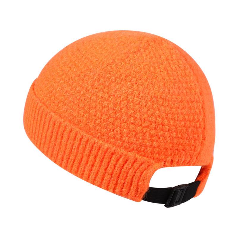 Warm Hemming Knitted Woolen Cap - Adjustable Winter Beanie for Outdoor Style - Buy Center