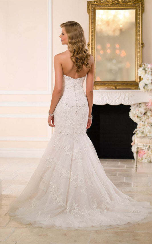Buycenter Lace Wedding Dress Tube Top - Long Trailing Skirt Style - Buy Center