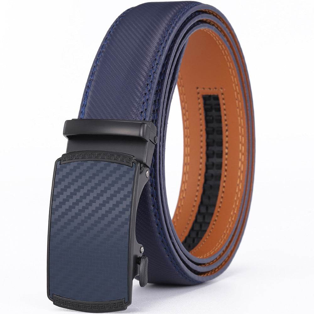 Fashion Men's Leather Belt - Automatic Buckle, Genuine Leather Style - Buy Center
