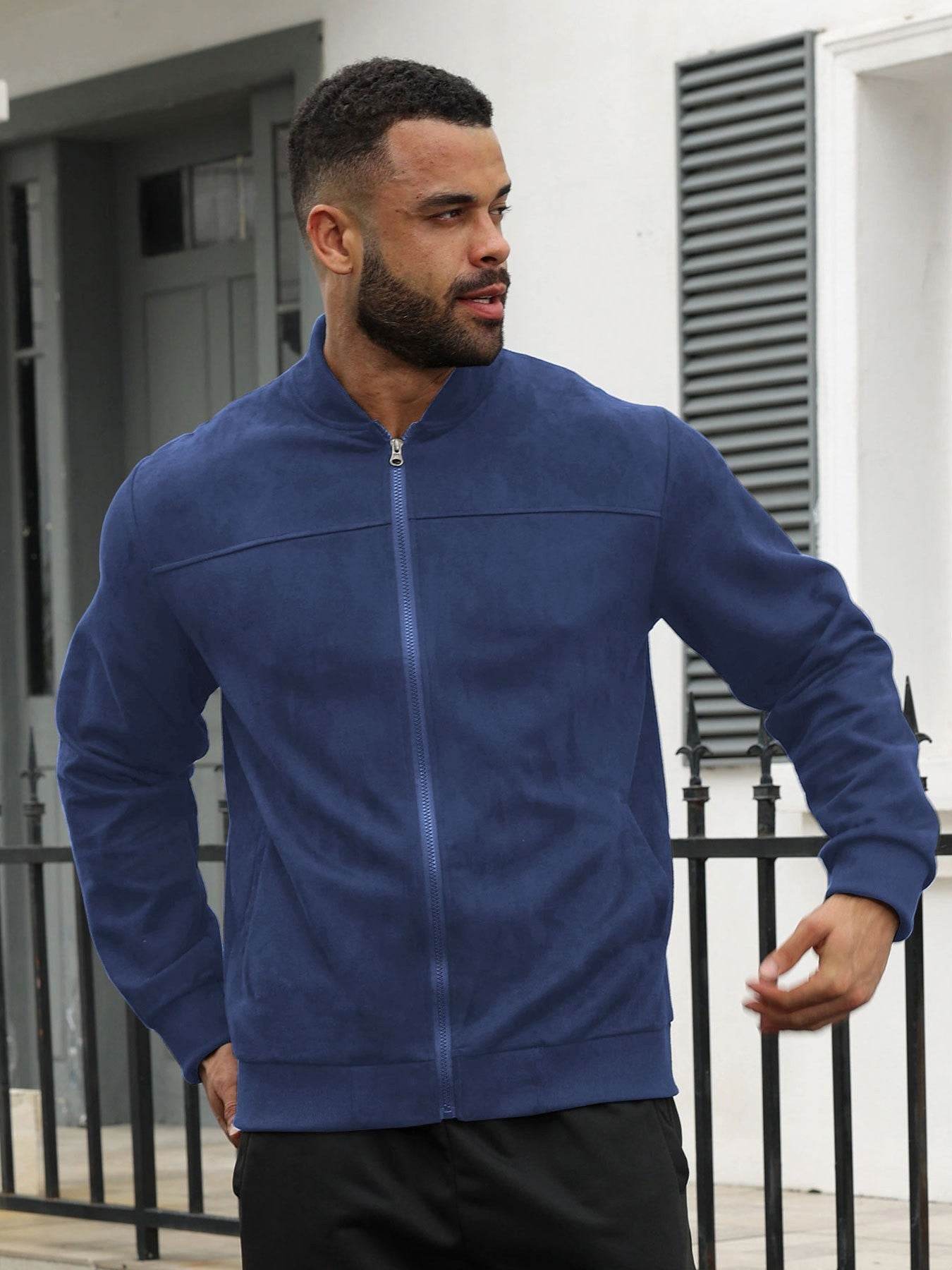 Buycenter Men's Suede Lightweight Jacket - Fashionable & Stylish, S to XXL - Buy Center