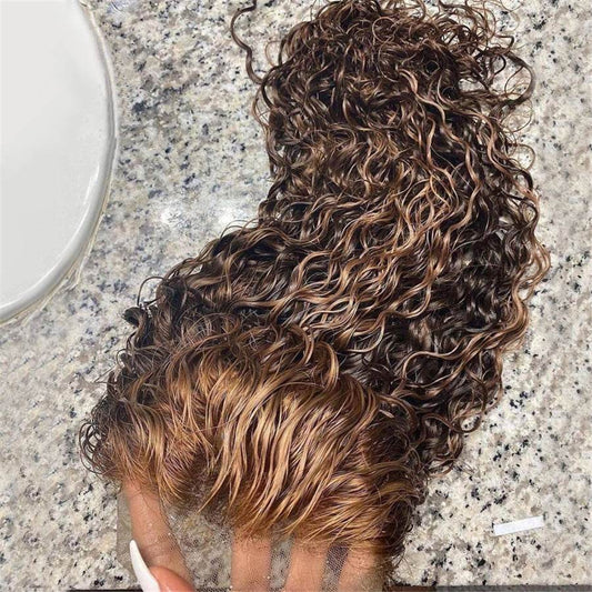 Real Hair Highlighting Lace Frontal Wig - 180% Density for Full Volume - Buy Center