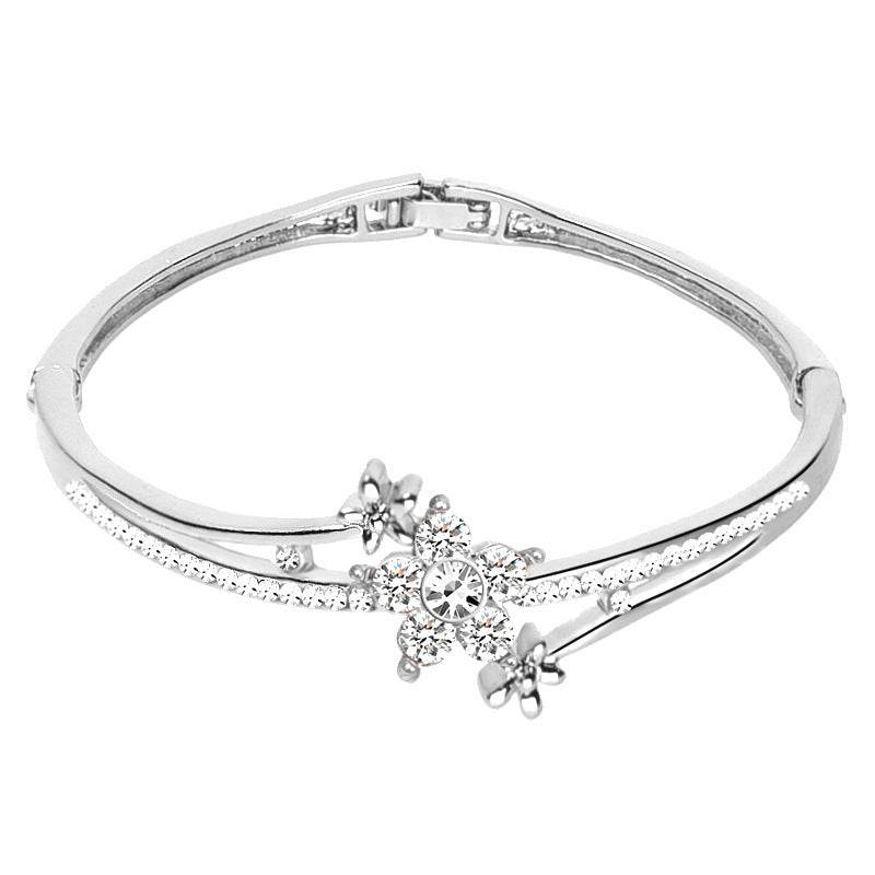 Buy Center Luxury Diamond Quartz Watch & Bracelet Set - Elegant Fashion Jewelry - Buy Center
