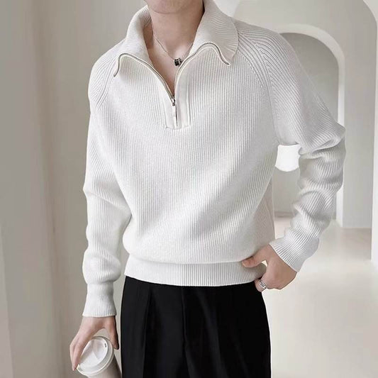 Men's Slim Fit Knitwear Coat - Trendy Long Sleeve for Autumn Style - Buy Center