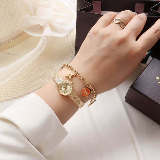 Buy Center Women's Retro Luxury Gold Watch - Elegant Small Design - Buy Center