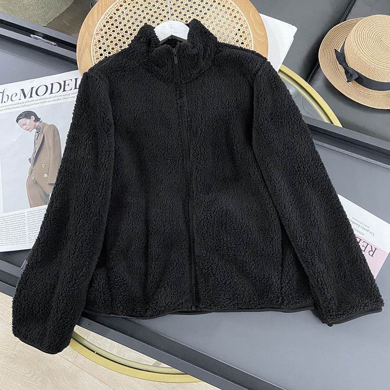 Women's Long Fleece Cardigan Coat - Stylish Zipper & Cozy Warmth - Buy Center