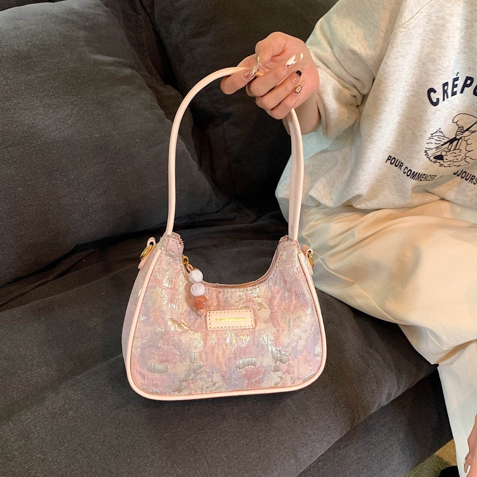 Buycenter French Fashion Handbag - Urban Shoulder Bag in Purple or Pink - Buy Center