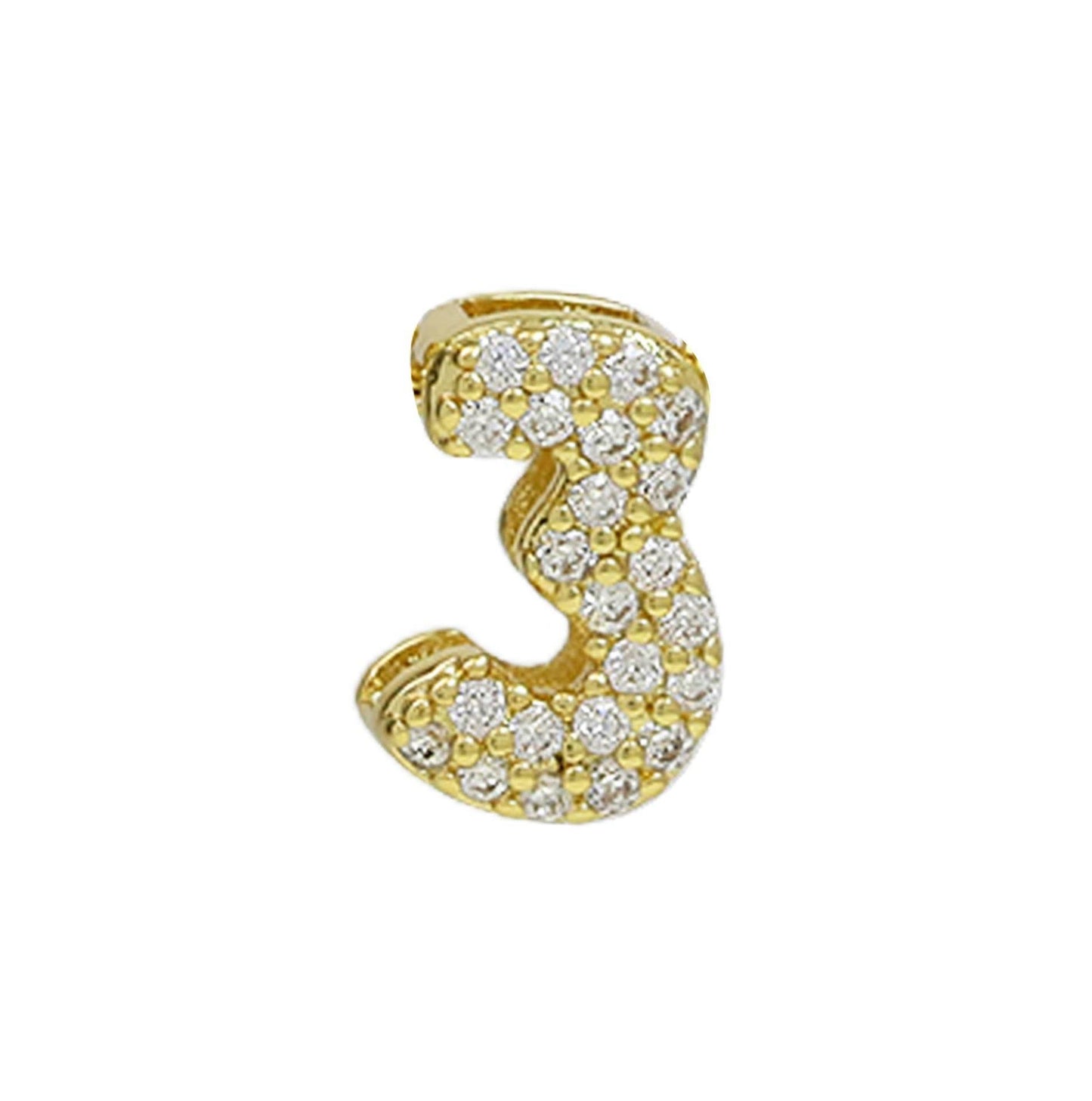 18K Zircon Brass Year Pendant Charm 2025 - DIY Jewelry Craft Accessory - Buy Center