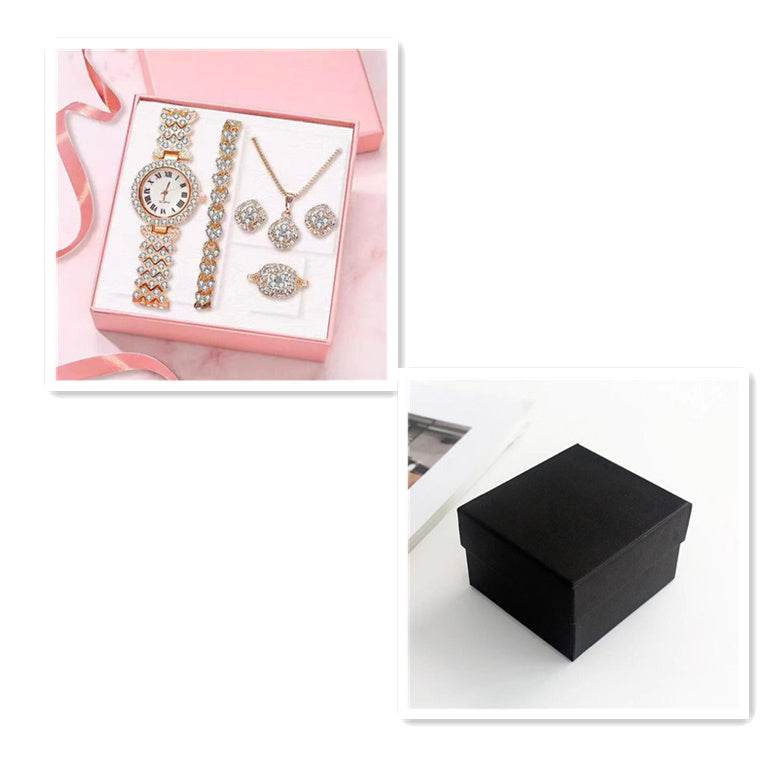 Buycenter Luxury Diamond Bracelet Watch Set - Women's Elegant Jewelry - Buy Center