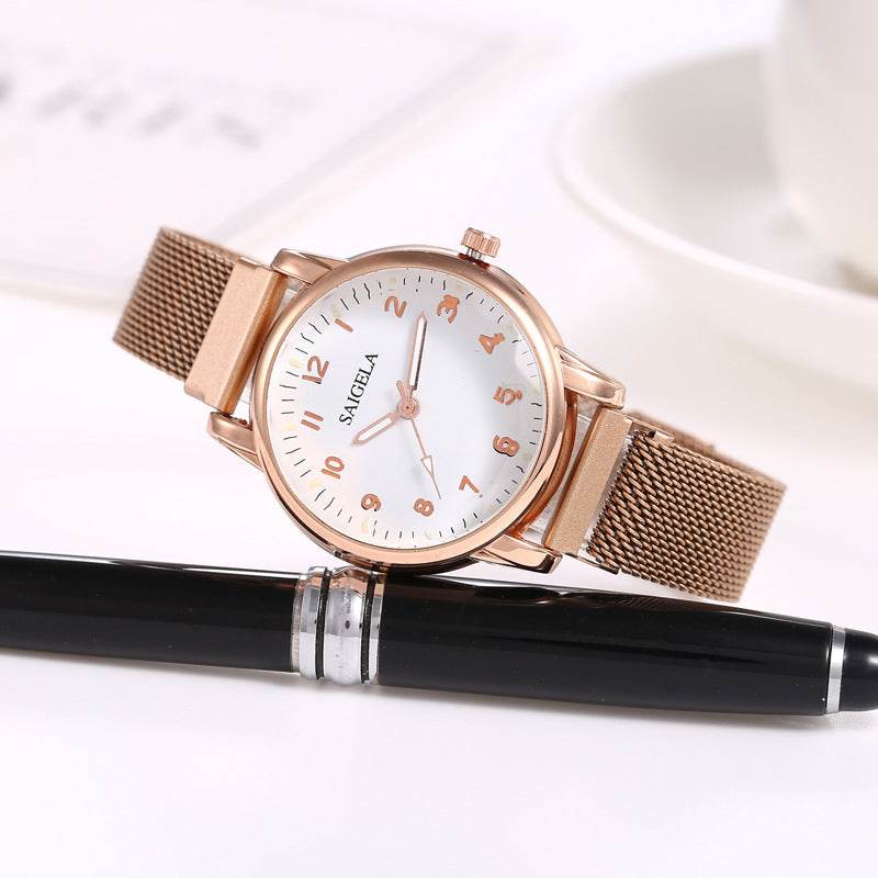 Milan Mesh Strap Digital Women's Watch - Chic Magnetic Buckle Style - Buy Center