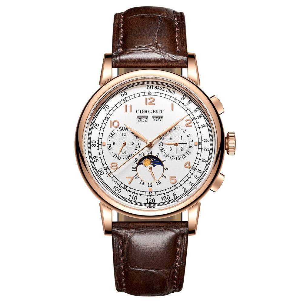 Men's Automatic Mechanical Watch - Waterproof Calendar & Stylish Design - Buy Center