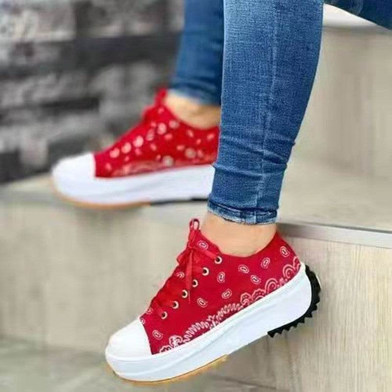 Buycenter Trendy Low-top Platform Canvas Shoes for Women - Stylish & Casual - Buy Center