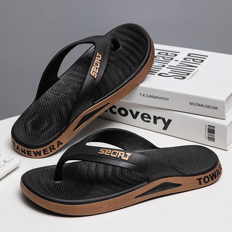 Buycenter Men's Non-slip Flip-Flops - Stylish Open Toe Sandals for Outdoors - Buy Center