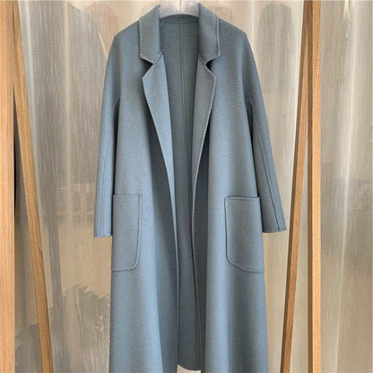 Buycenter Women's Long Reversible Cashmere Coat - Stylish & Comfortable - Buy Center
