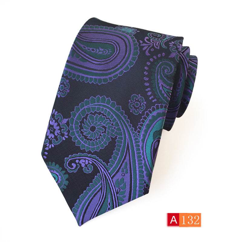 Buycenter Men's Jacquard Tie - Classic Black Stylish Formal Accessory - Buy Center