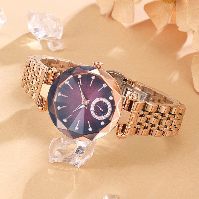 Buycenter Women's Simple Cut Quartz Watch - Stylish Steel Band Design - Buy Center