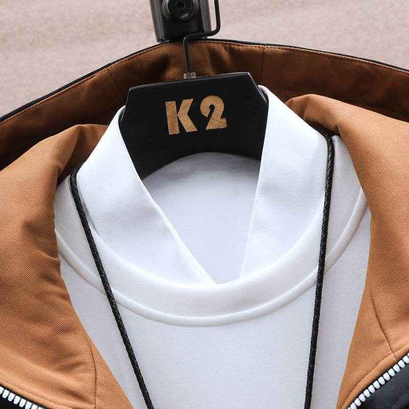 Men's Fall Jacket and Trousers Set - Stylish Leisure Wear for All Sizes