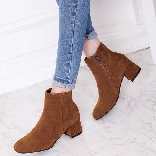 Women's Stylish Martin Boots - Durable Suede for Autumn/Winter 2025 - Buy Center