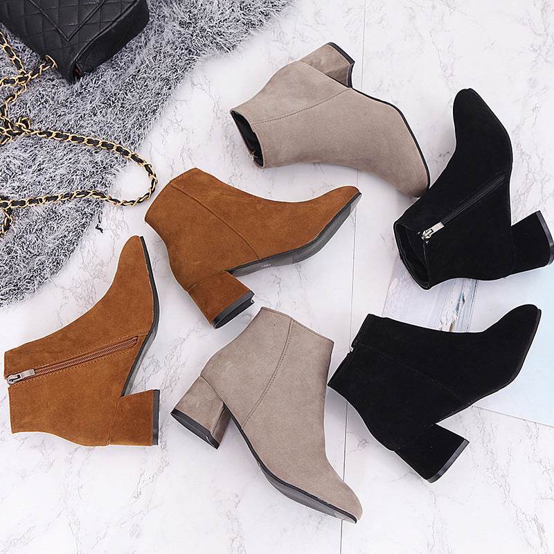 Women's Stylish Martin Boots - Durable Suede for Autumn/Winter 2025 - Buy Center