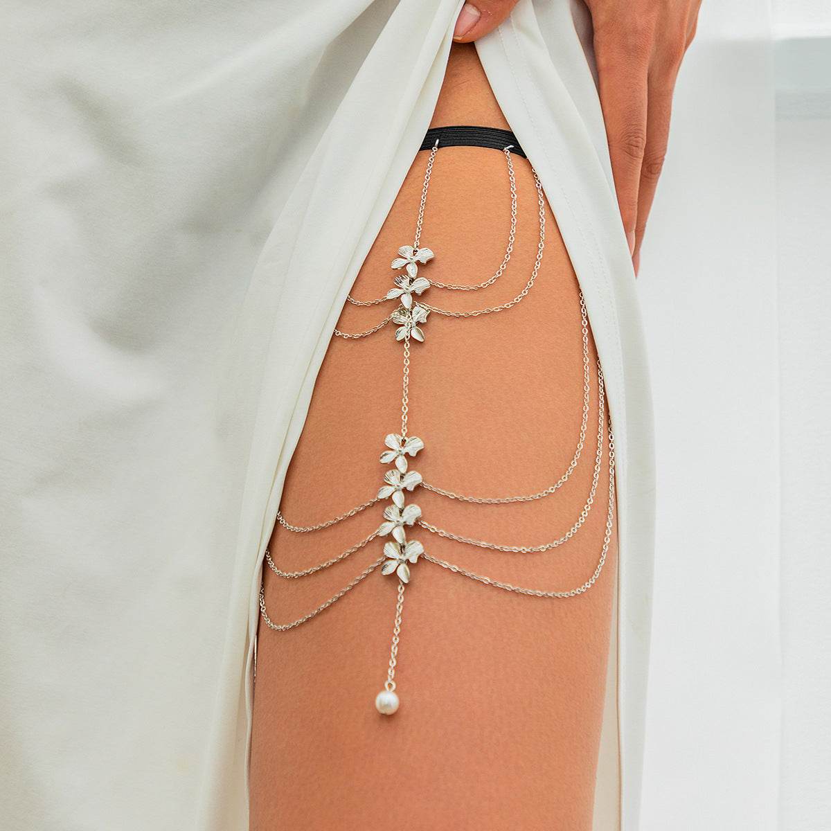 Multi-Layer Chain Star Thigh Ring - Stylish Body Jewelry for Trendsetters - Buy Center