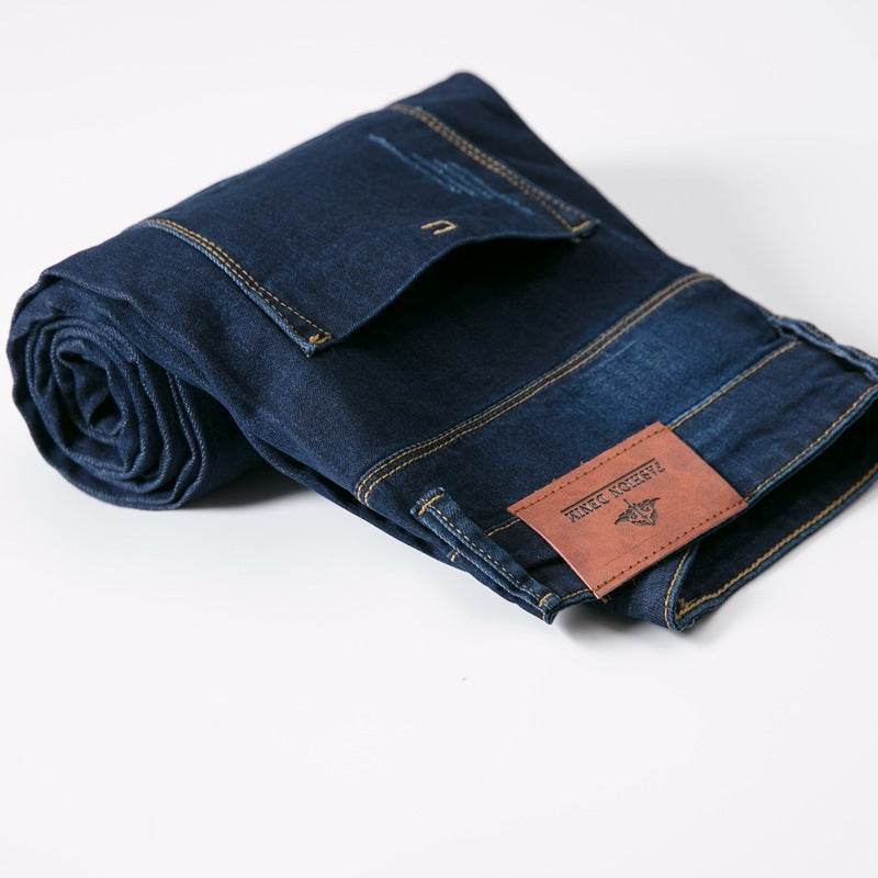 Buycenter Men's Skinny Trousers - Comfortable Mid Waist Denim Pants - Buy Center