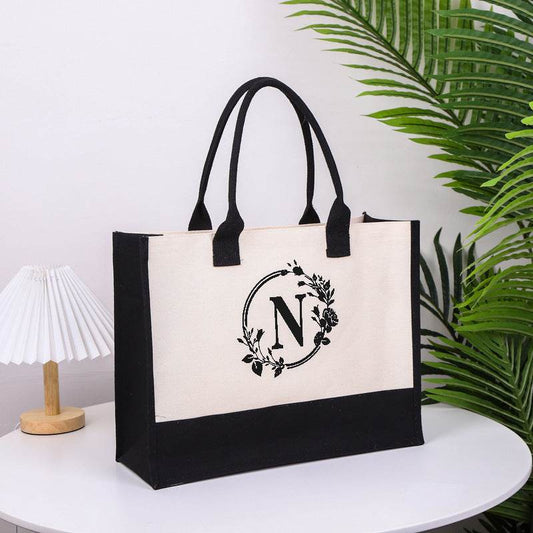Stylish Cotton Linen Tote Bag - Fashionable Beach & Shoulder Bag - Buy Center