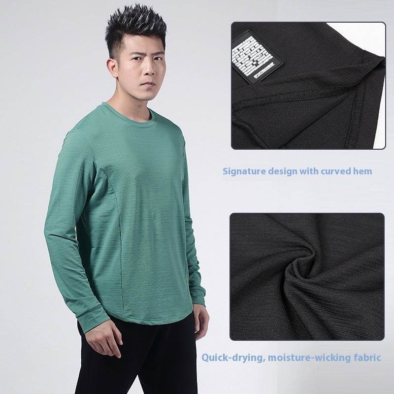 Outdoor Crew Neck T-Shirt Sweater - Quick-Drying Casual Sports Top - Buy Center