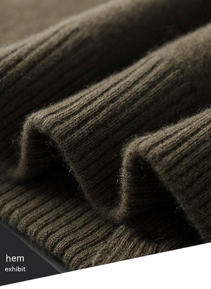 Buycenter Men's Wool Cardigan - Solid Color Thick Coat for Autumn Winter - Buy Center