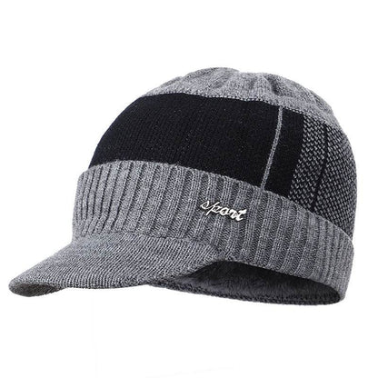 Plus Velvet Bib Hat for Men - Stylish Beret for Autumn & Winter Looks - Buy Center