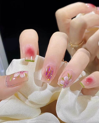 Camellia Smudge Nail Patch - Effortless Nail Art with Glue & Jelly Glue - Buy Center