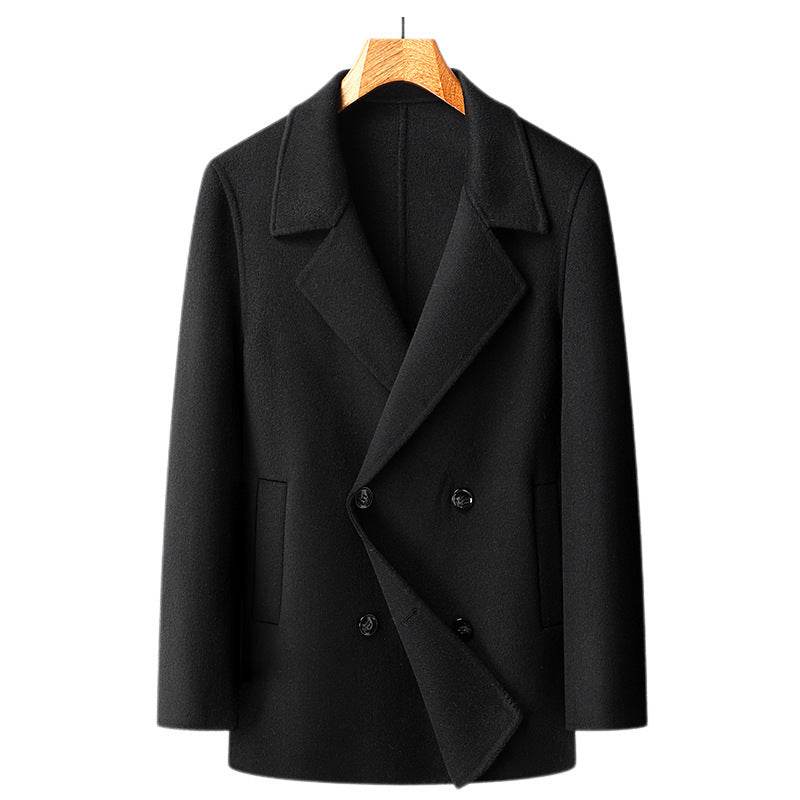 Handmade Wool Overcoat - Luxurious Double-Breasted Winter Coat for Elegance - Buy Center