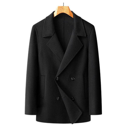 Handmade Wool Overcoat - Luxurious Double-Breasted Winter Coat for Elegance - Buy Center