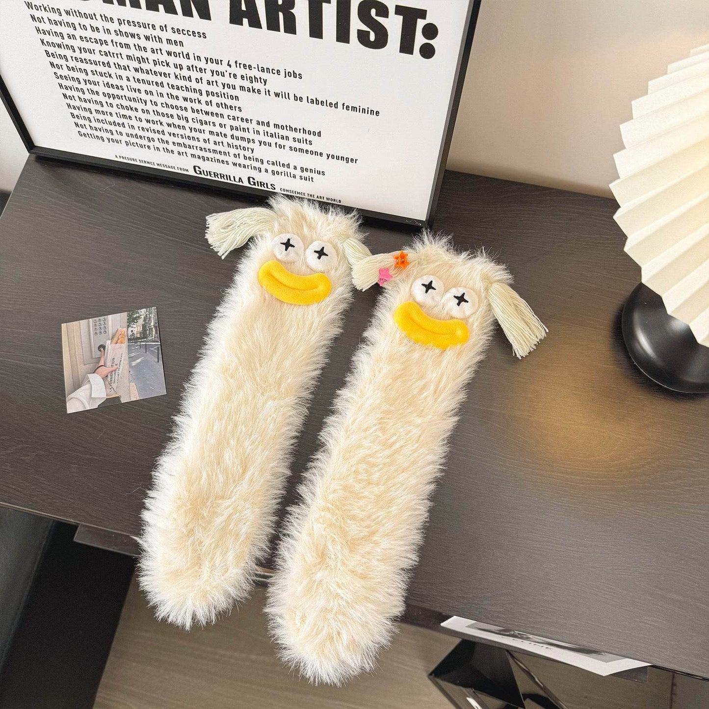 Funny Plush Thermal Mid-Calf Socks for Women - Cozy & Stylish Designs - Buy Center
