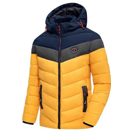 Buycenter Men's Hooded Cotton Jacket - Warm, Loose Fit for Youth Style - Buy Center