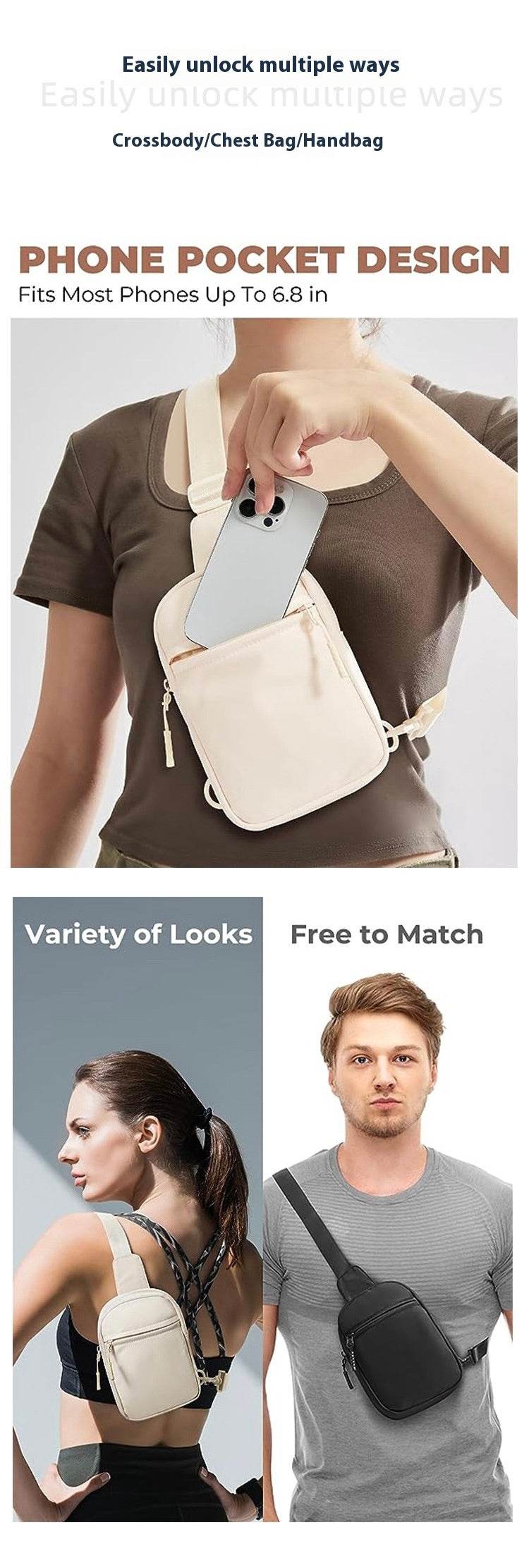 Trendy Unisex Crossbody Bag - Stylish Sports & Leisure Shoulder Bag - Buy Center