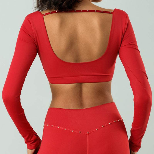 Buycenter Women's Long Sleeve Workout Top - High Elastic Quick-Drying Design - Buy Center