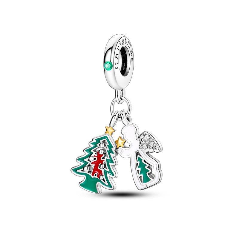 925 Silver Christmas Theme Pendant - Elegant DIY Holiday Ornament - Buy Center