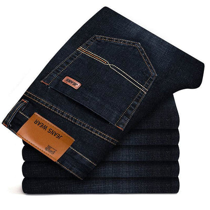 Buycenter Men's Stretch Slim Straight Jeans - Comfortable Business Casual Fit - Buy Center