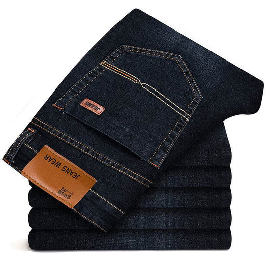 Buycenter Men's Stretch Slim Straight Jeans - Comfortable Business Casual Fit - Buy Center
