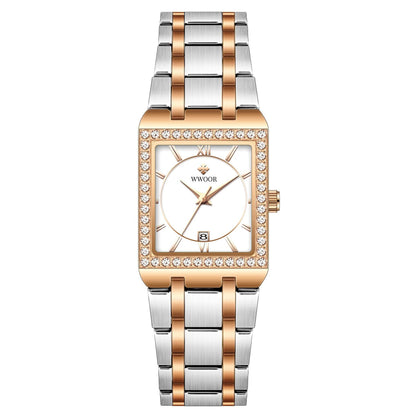 Grip Love Square Steel Band Watch - Waterproof Quartz Stylish for Women - Buy Center
