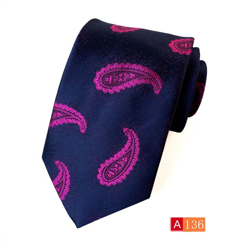 Buycenter Men's Jacquard Tie - Classic Black Stylish Formal Accessory - Buy Center