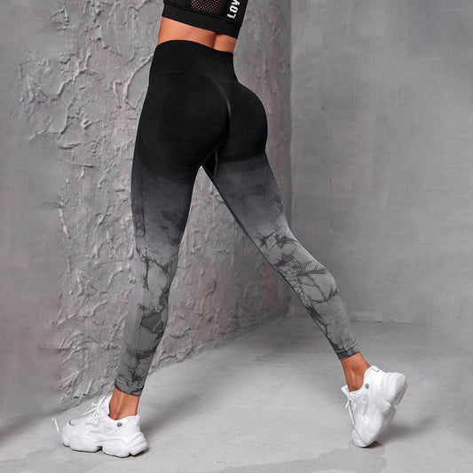 Gradient Tie-Dye Yoga Trousers for Women - Stylish Fitness Pants in Colors - Buy Center