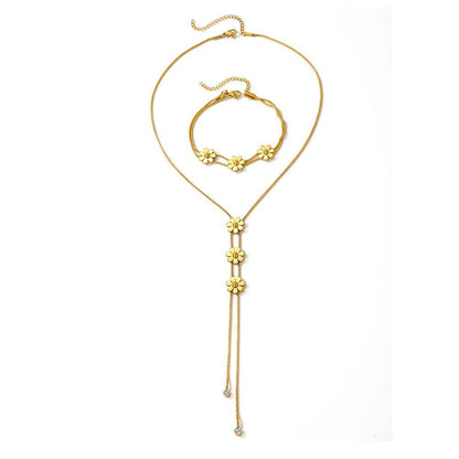 Three-Dimensional Lock Snake Necklace Set - Elegant Fashion Jewelry for Women - Buy Center