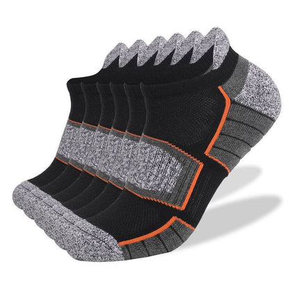 Two Wolves Low-Cut Combed Cotton Socks - Non-Slip Thick Towel Design - Buy Center