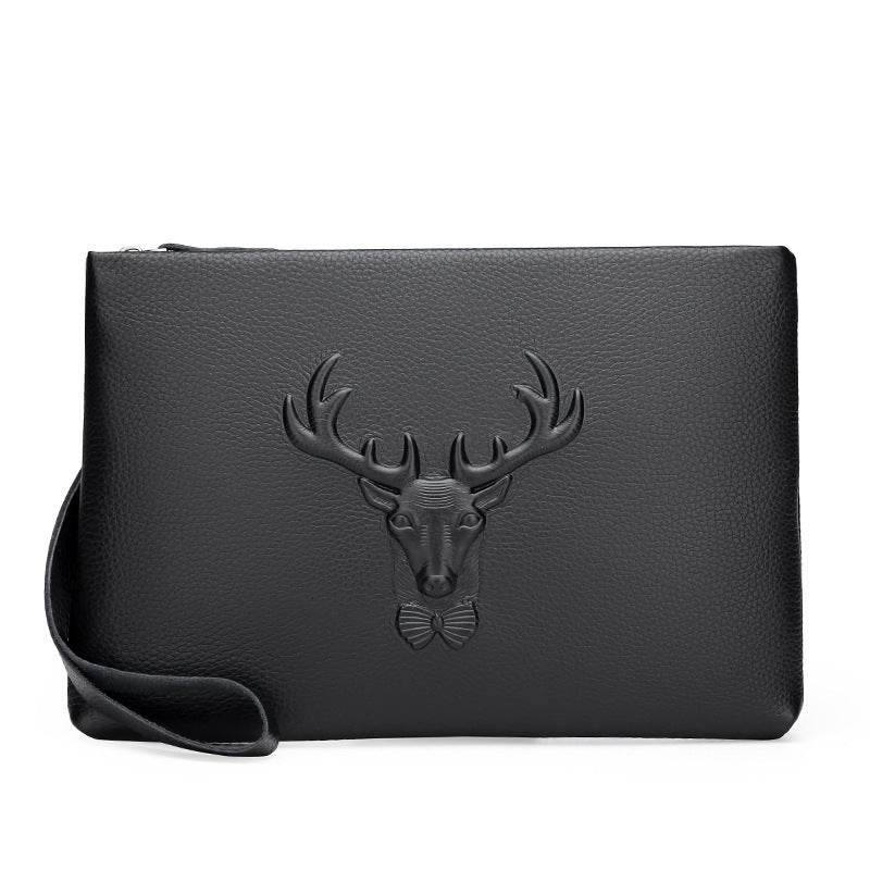 Premium Cowhide Men's Clutch - Stylish Briefcase Bag for Modern Elegance - Buy Center