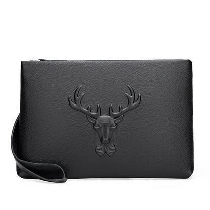 Premium Cowhide Men's Clutch - Stylish Briefcase Bag for Modern Elegance - Buy Center