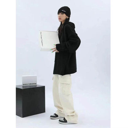 Loose High Waist Cargo Pants - Casual Wide Leg Style for Everyday Comfort - Buy Center