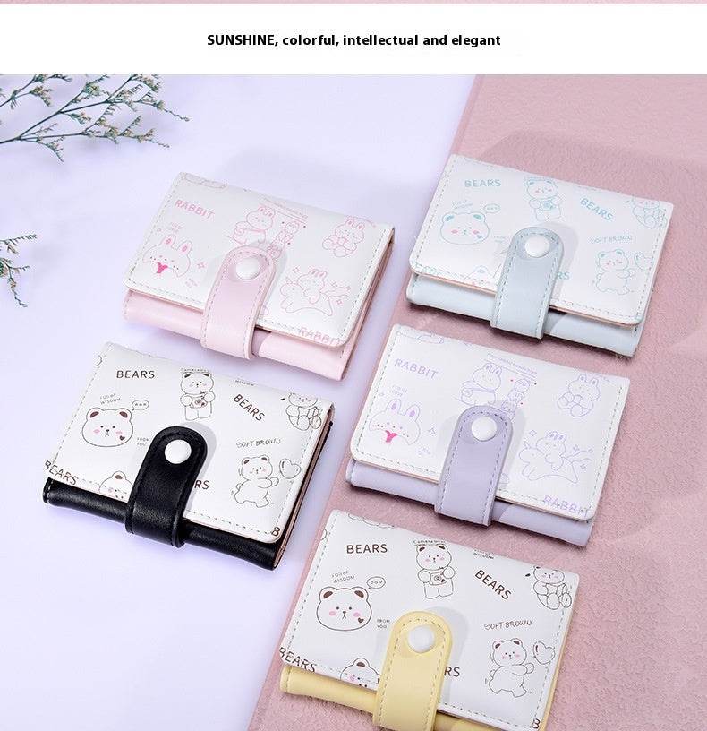 Cute Cartoon Girl's Wallet - Fresh Animal Design, Stylish & Compact - Buy Center